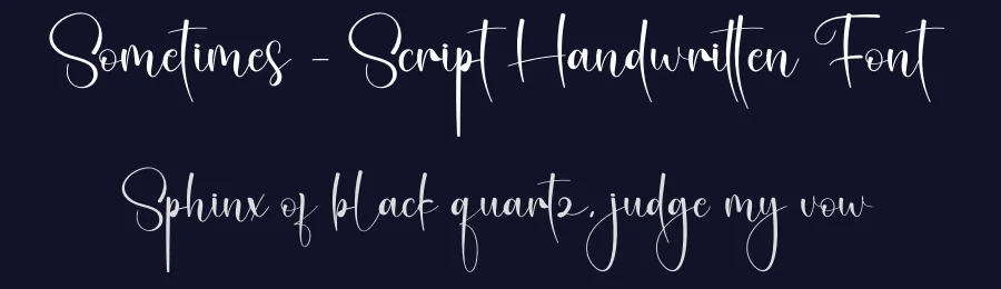 Sometimes – Script Handwritten Font by creativeletter — Script Handwritten Font — thumbnail 2