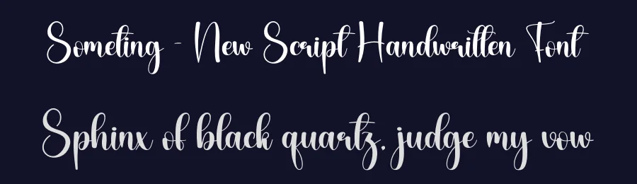 Someting – New Script Handwritten Font by creativeletter — Script Handwritten Font — thumbnail 2