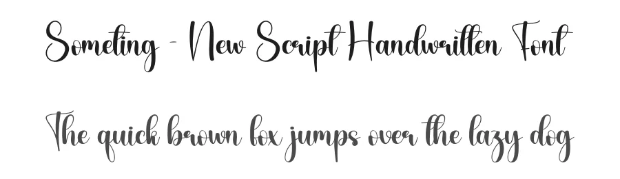 Someting – New Script Handwritten Font by creativeletter — Script Handwritten Font