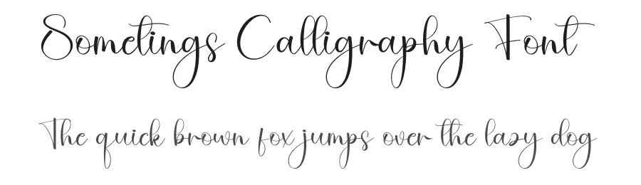 Sometings Calligraphy Font by creativeletter — Script Handwritten Font