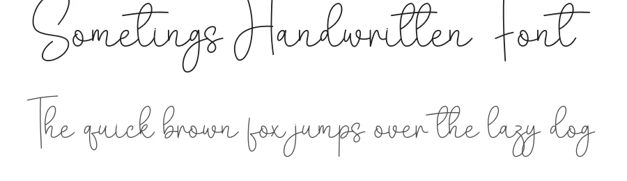 Sometings Handwritten Font by creativeletter — Script Handwritten Font