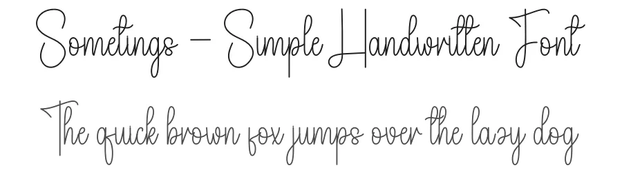 Sometings – Simple Handwritten Font by andikastudio — Script Handwritten Font