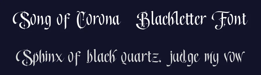 Song of Corona – Blackletter Font by GemesFont — Decorative Font — thumbnail 2