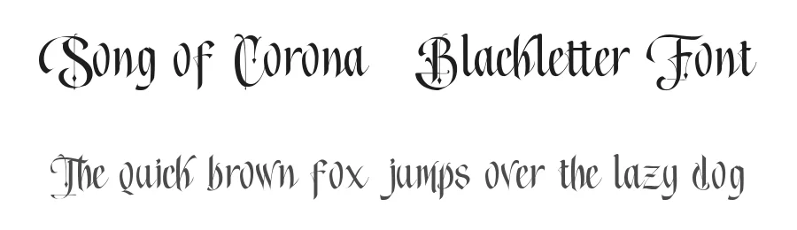 Song of Corona – Blackletter Font by GemesFont — Decorative Font