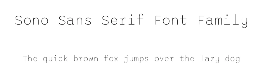 Sono Sans Serif Font Family by Tyler Finck — Sans Serif Font