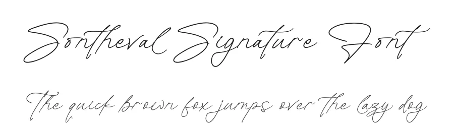 Sontheval Signature Font by glorytype — Script Handwritten Font