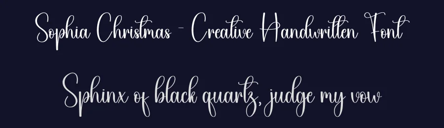 Sophia Christmas – Creative Handwritten Font by creativeletter — Script Handwritten Font — thumbnail 2