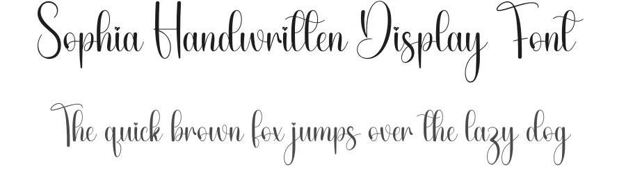 Sophia Handwritten Display Font by andikastudio — Script Handwritten Font