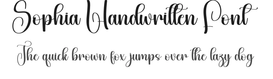 Sophia Handwritten Font by andikastudio — Script Handwritten Font