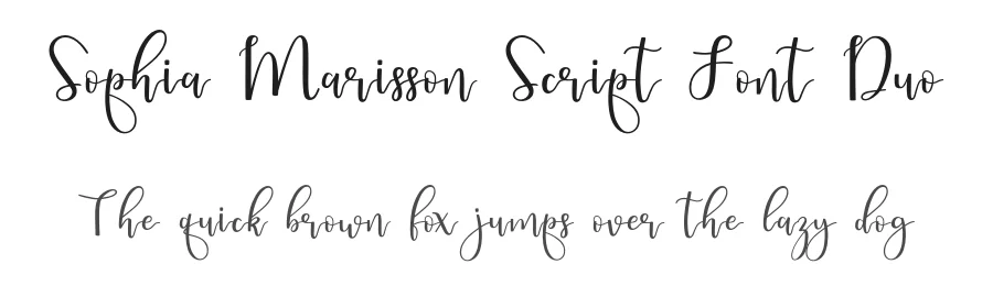 Sophia Marisson Script Font Duo by jimtypestudio — Script Handwritten Font