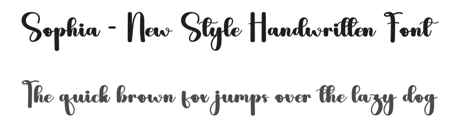 Sophia – New Style Handwritten Font by andikastudio — Script Handwritten Font
