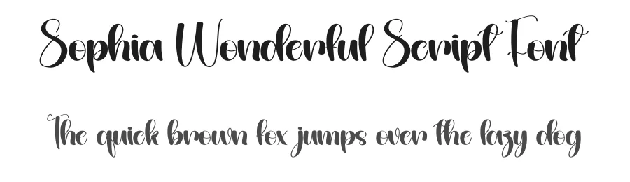 Sophia Wonderful Script Font by andikastudio — Script Handwritten Font