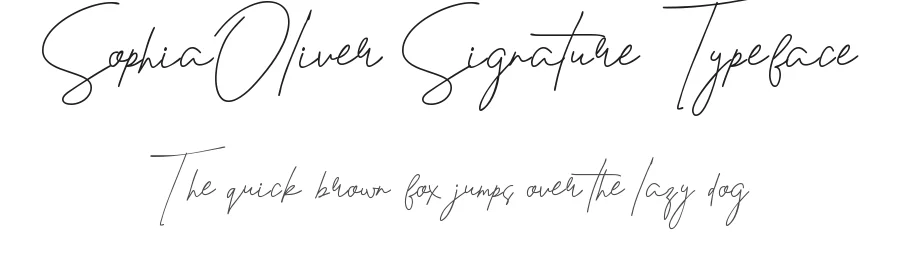 SophiaOliver Signature Typeface by zerologic studio — Decorative Font