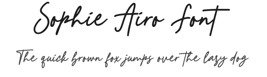 Sophie Airo Font by airotype — Script Handwritten Font