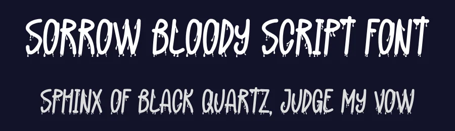 Sorrow Bloody Script Font by Maiko Hatta — Decorative Font — thumbnail 2