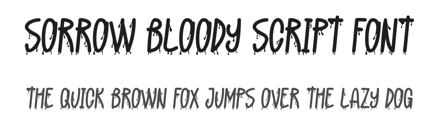 Sorrow Bloody Script Font by Maiko Hatta — Decorative Font