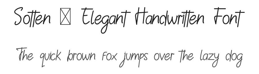 Sotten – Elegant Handwritten Font by Creatifontstudios — Script Handwritten Font