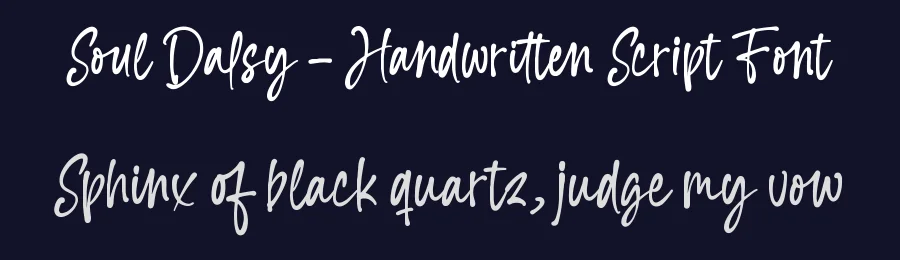 Soul Dalsy – Handwritten Script Font by letterenastudios — Script Handwritten Font — thumbnail 2