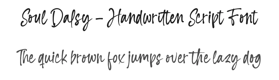 Soul Dalsy – Handwritten Script Font by letterenastudios — Script Handwritten Font