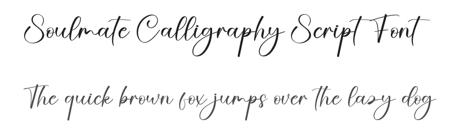 Soulmate Calligraphy Script Font by creativeletter — Script Handwritten Font