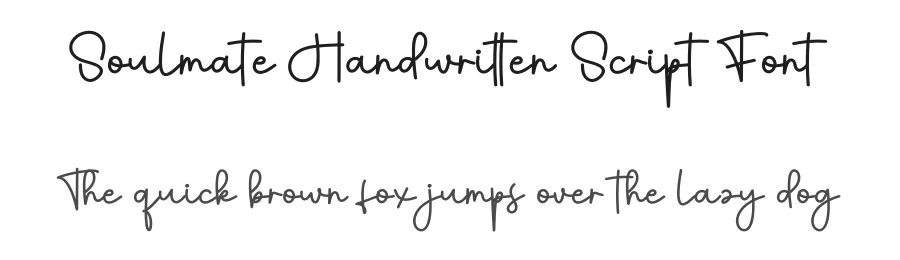 Soulmate Handwritten Script Font by creativeletter — Script Handwritten Font