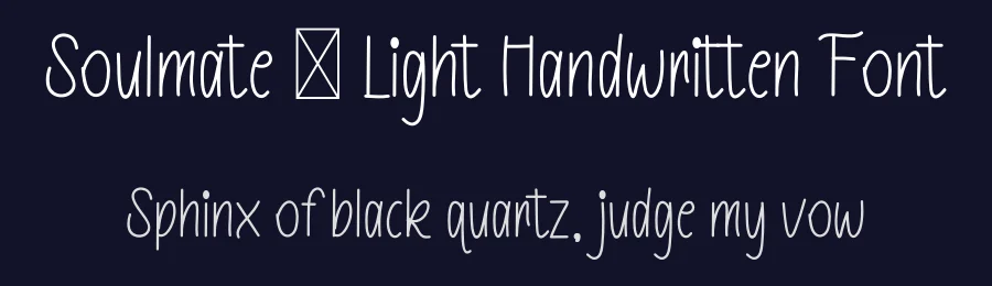 Soulmate – Light Handwritten Font by freshtypeink — Display Font — thumbnail 2