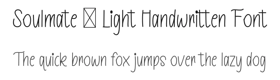 Soulmate – Light Handwritten Font by freshtypeink — Display Font