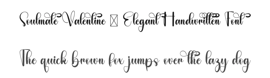 Soulmate Valentine – Elegant Handwritten Font by freshtypeink — Script Handwritten Font