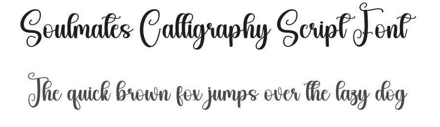 Soulmates Calligraphy Script Font by creativeletter — Script Handwritten Font