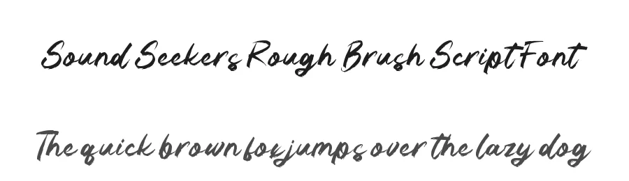 Sound Seekers Rough Brush Script Font by Amorfa Type — Script Handwritten Font