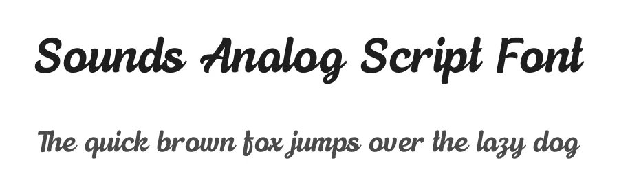 Sounds Analog Script Font by timelesstype.co — Display Font