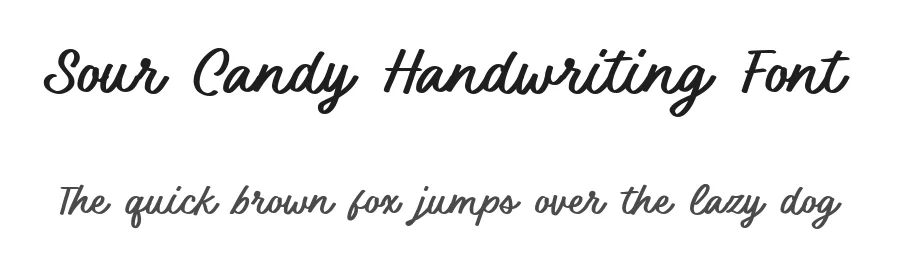 Sour Candy Handwriting Font by Littlehand — Script Handwritten Font