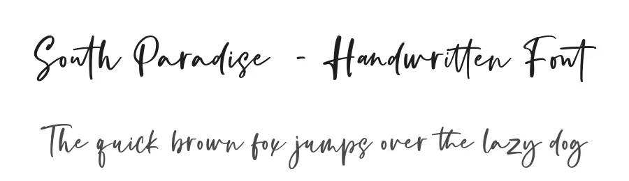 South Paradise – Handwritten Font by Fikryal Studio — Script Handwritten Font