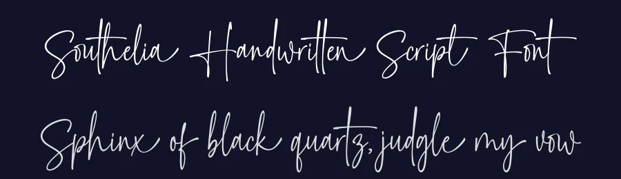 Southelia Handwritten Script Font by MJB Letters — Script Handwritten Font — thumbnail 2