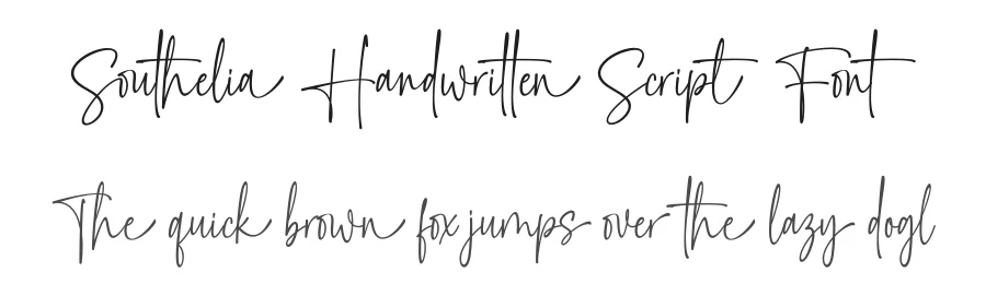 Southelia Handwritten Script Font by MJB Letters — Script Handwritten Font