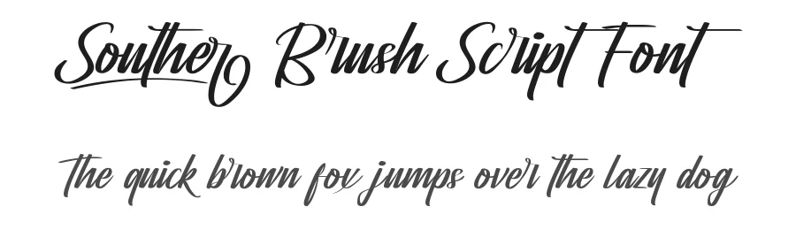 Souther Brush Script Font by CalligraphyFonts.net — Script Handwritten Font