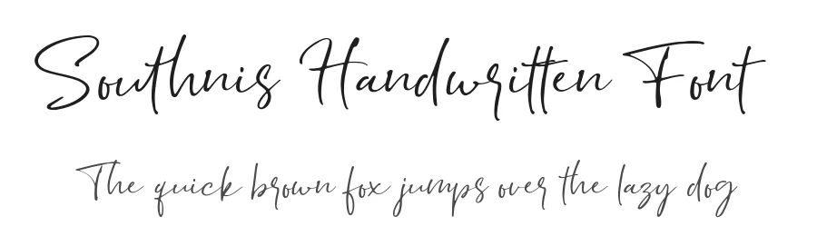 Southnis Handwritten Font by [email protected] — Script Handwritten Font