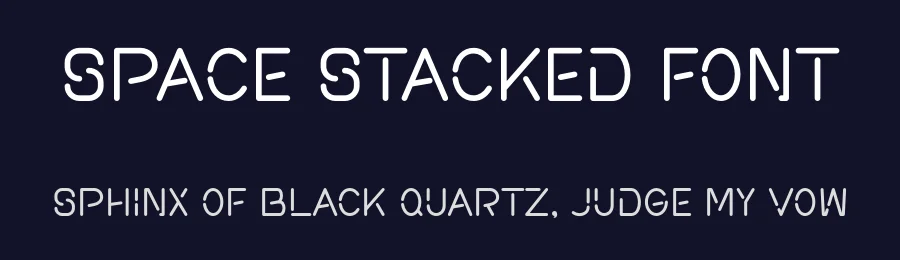 Space Stacked Font by Pian45 — Display Font — thumbnail 2