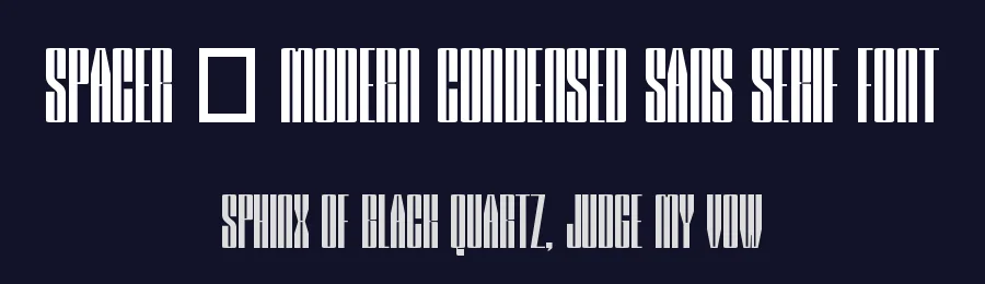Spacer – Modern Condensed Sans Serif Font by Funtype — Display Font — thumbnail 2