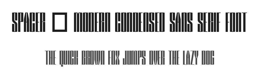 Spacer – Modern Condensed Sans Serif Font by Funtype — Display Font