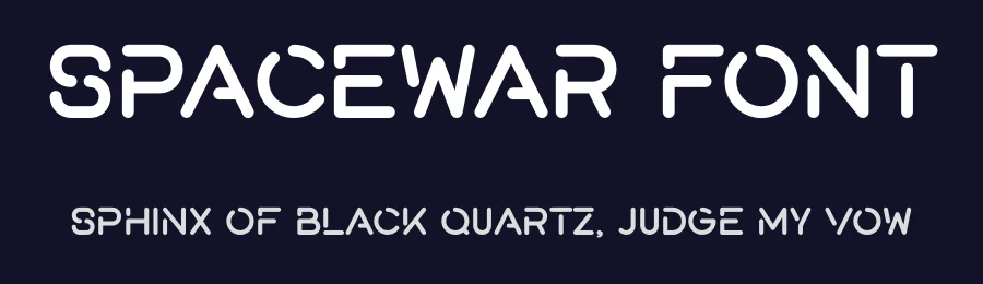 Spacewar Font by Pian45 — Display Font — thumbnail 2