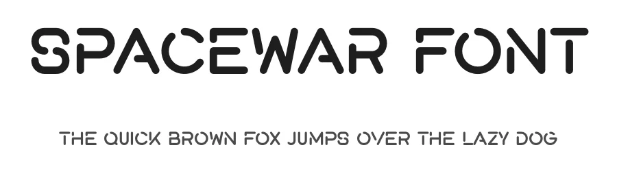 Spacewar Font by Pian45 — Display Font