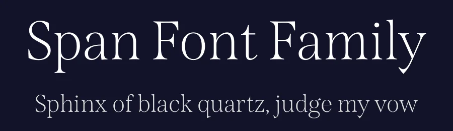Span Font Family by Jamie Clarke Type — Serif Font — thumbnail 2