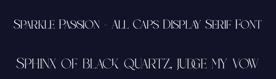 Sparkle Passion – All Caps Display Serif Font by timelesstype.co — Display Font — thumbnail 2