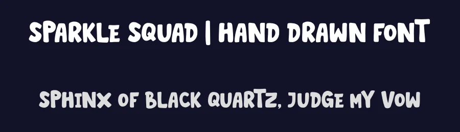 Sparkle Squad | Hand Drawn Font by Denustudios — Script Handwritten Font — thumbnail 2
