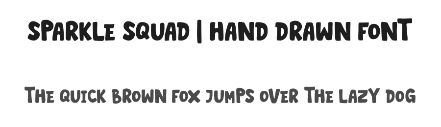 Sparkle Squad | Hand Drawn Font by Denustudios — Script Handwritten Font