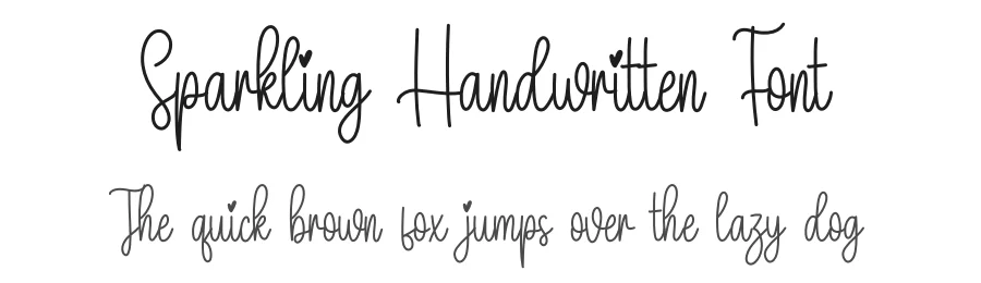 Sparkling Handwritten Font by creativeletter — Script Handwritten Font