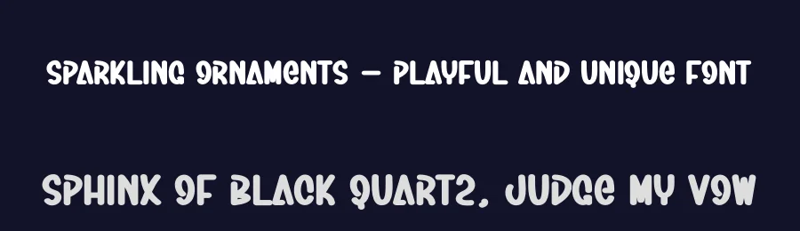 Sparkling Ornaments – Playful And Unique Font by creativeletter — Display Font — thumbnail 2