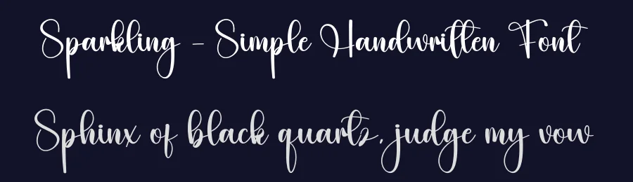 Sparkling – Simple Handwritten Font by creativeletter — Script Handwritten Font — thumbnail 2