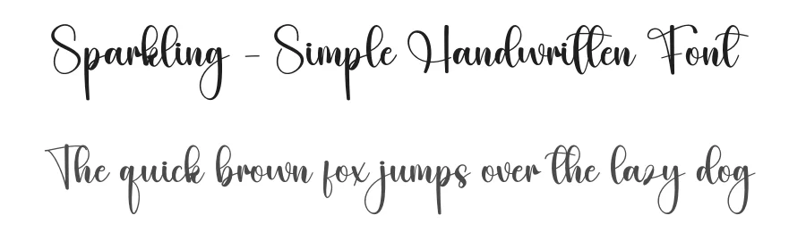 Sparkling – Simple Handwritten Font by creativeletter — Script Handwritten Font